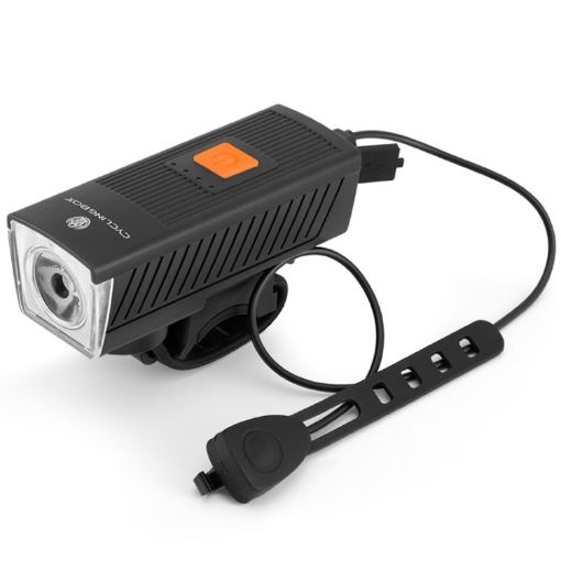 CYCLINGBOX BG-1811 Bicycle Charging Speaker Front Lamp USB (Black) - 1