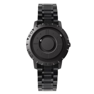 EUTOUR E030 Magnetic Ball Men Watch - Black Steel Strip - 1