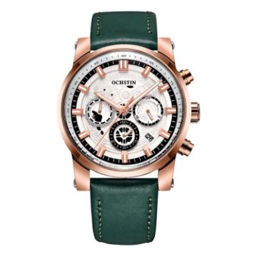 Ochstin 5111B Business Waterproof Quartz Watch - Rose Gold/Green - 1