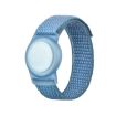170mm AirTag Tracker Nylon Strap Wristband Case - Capu Blue - 1