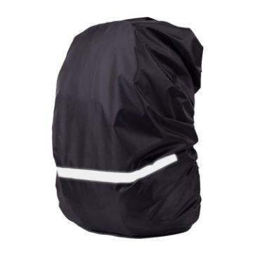 Picture of Reflective Light Waterproof Dustproof Backpack Rain Cover Portable Ultralight Shoulder Bag Protect Cover, Size:M (Black)