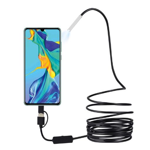 inskam107 3.9mm 3 In 1 HD Waterproof Endoscope Camera, 5m Cable - 1
