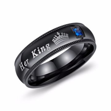 Picture of 606 Couple Ring Titanium Steel Ring, Size: Men Style 12