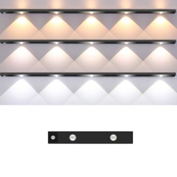 Ultra-thin Smart LED Human Body Sensor Light Bar, 30cm - Piano Black - 1