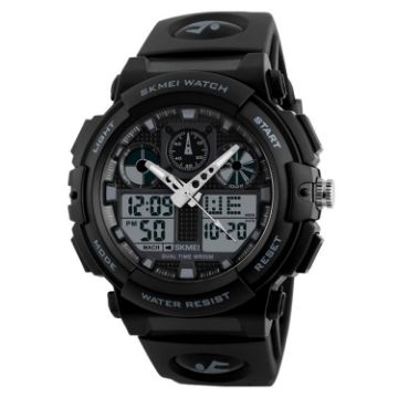 Picture of SKMEI 1270 Men Waterproof Dual Display Digital Watch Outdoor Sports Watch (Gray)