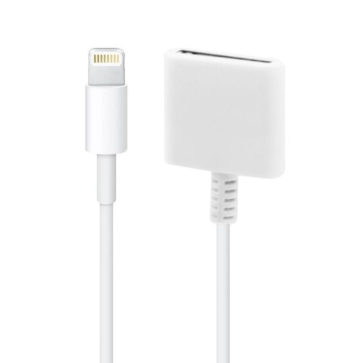 8 Pin Male to 30 Pin Female Sync Data Cable Adapter - 14cm White - 1