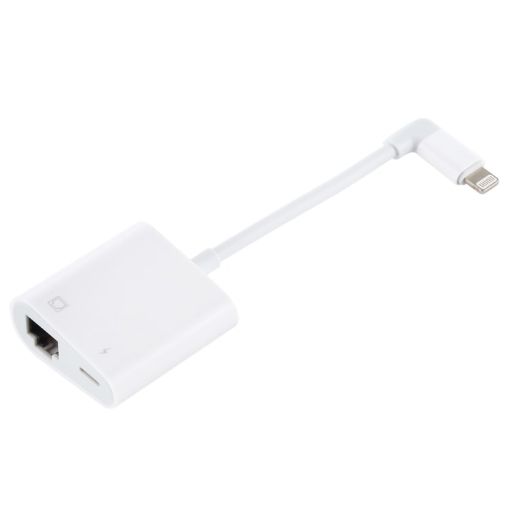 NK-1035 Ethernet Port + 8 Pin Female to 8 Pin Elbow Male Adapter - 1