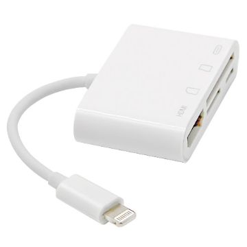 NK-103C 4 In 1 8 Pin to HDMI Converter Adapter - White - 1