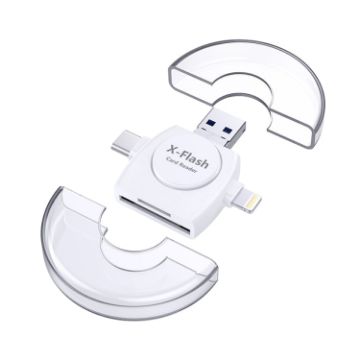 X-Flash R01 3 in 1 Card Reader - White - 1