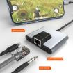 NK-1056 3 in 1 8 Pin Male to 8 Pin Charging + RJ45 Ethernet + 3.5mm Earphone Female Adapter - 4