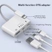 S-221 3 in 1 8 Pin Male to 8 Pin Power + USB-C/Type-C + USB Camera Female Adapter - 5