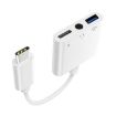3 in 1 USB-C/Type-C Male to Type-C + USB + 3.5mm Female OTG Adapter - 1