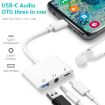3 in 1 USB-C/Type-C Male to Type-C + USB + 3.5mm Female OTG Adapter - 5