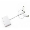 3 in 1 TF & SD Card Reader USB OTG Extender Adapter - White - 2