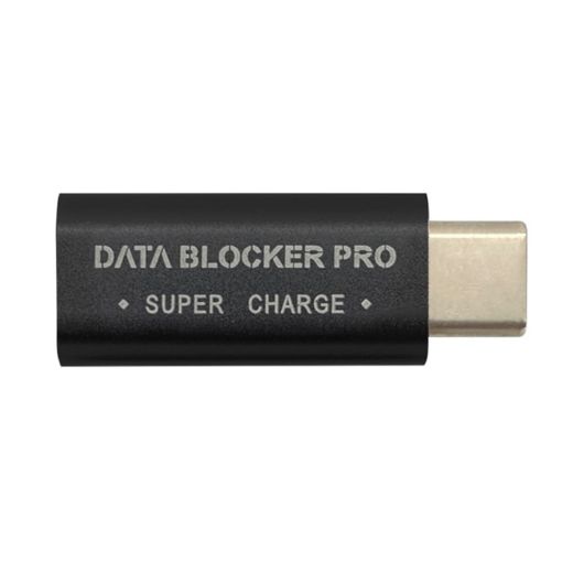 GE07 USB-C/Type-C Data Blocker Fast Charging Connector - Black - 1