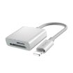 Yesido GS11 2 in 1 TF + SD Card to 8 Pin Adapter - White - 1