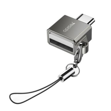 Yesido GS08 Type-C to USB 3.0 OTG Mini Connector Adapter with Keychain - 1