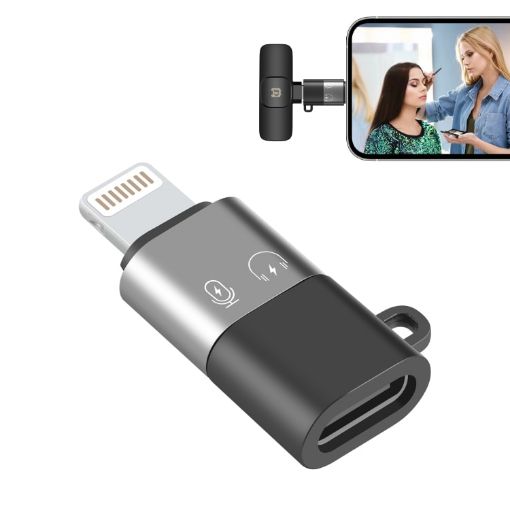PULUZ USB-C/Type-C to 8 Pin OTG Adapter - Black - 1