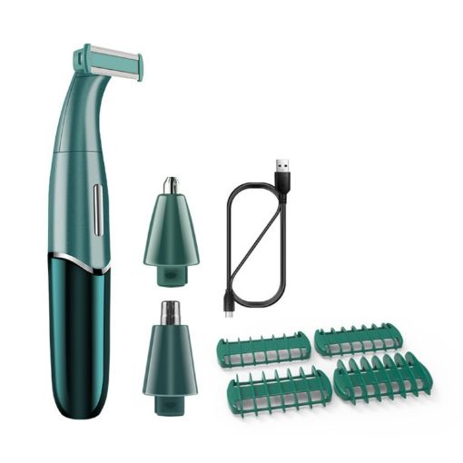 568 USB Electric Shaver Eyebrow Trimmer - Ink Green - 1