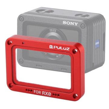 PULUZ Aluminum Alloy Flame + Tempered Glass Lens Protector for Sony RX0/RX0 II - 1