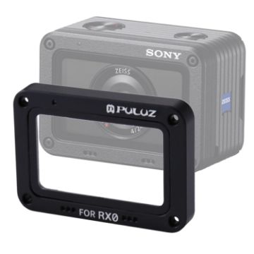 PULUZ Aluminum Alloy Flame + Tempered Glass Lens Protector for Sony RX0/RX0 II - 1