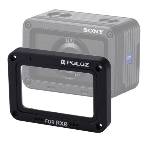 PULUZ Aluminum Alloy Flame + Tempered Glass Lens Protector for Sony RX0/RX0 II - 1
