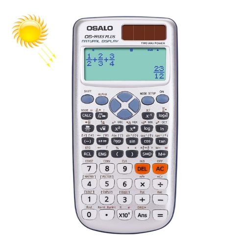 OSALO OS-991ES PLUS Scientific Calculator Solar Energy Dual Power - 1