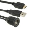 USB 2.0 & Mini HDMI Male to USB 2.0 & HDMI Female Adapter Cable - 2m - 6