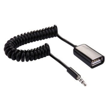 3.5mm Male to USB 2.0 Female Audio Converter Cable for Car MP3 Speaker - 1