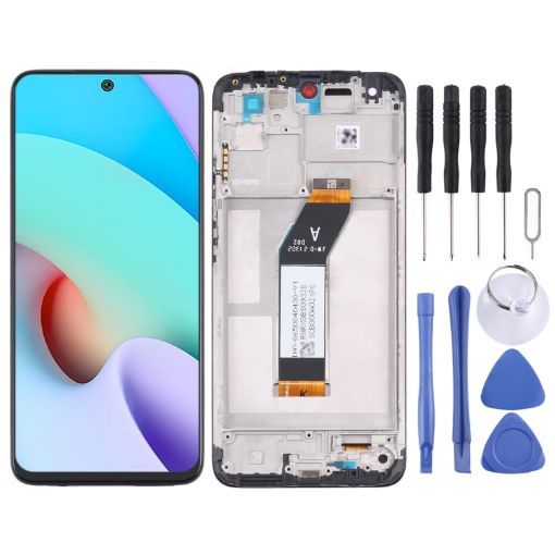 LCD Screen for Xiaomi Redmi 10 Digitizer Assembly with Frame - 1