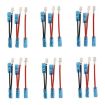 6pcs Car Marine 5 Pin Rocker Switch Jumper Wire Kit - Male & Female Terminals - 1