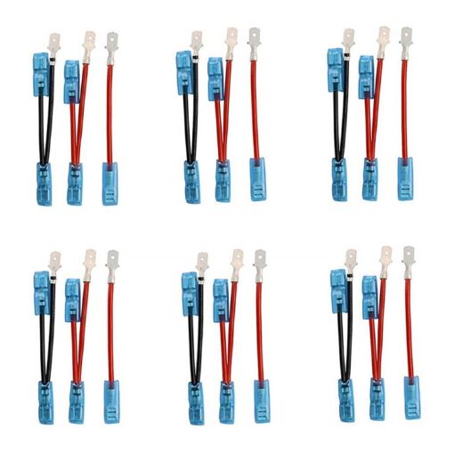 6pcs Car Marine 5 Pin Rocker Switch Jumper Wire Kit - Male & Female Terminals - 1