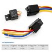 JD2912 80A 12V 5 Pin Car Relay with Wire SPDT Socket Plug - 5