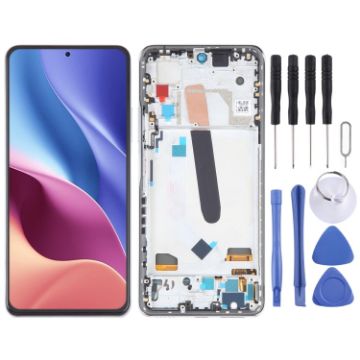 OLED LCD Screen For Xiaomi Redmi K40 Digitizer Full Assembly Silver - 1