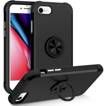 iPhone SE 2022/2020/8/7 Magnetic Phone Case with Rotating Ring Holder - 1