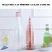 Champagne Wine Glasses Set + Wine Bottle - Transparent Blue - 5