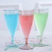 Champagne Wine Glasses Set + Wine Bottle - Transparent Blue - 8