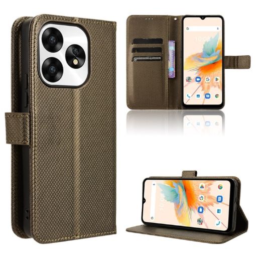 UMIDIGI A15/A15C Leather Phone Case - Brown - 1
