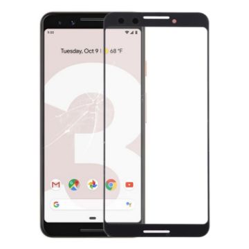 Google Pixel 3 Front Screen Outer Glass Lens - Black - 1
