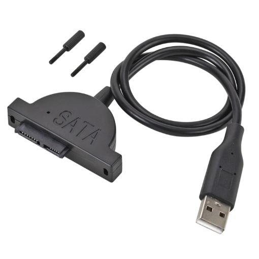 Slim SATA 13 Pin Female to USB 2.0 Adapter Converter Cable - 45cm - 1