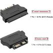 SATA 22 Pin Female to SLIMLINE SATA 13 Pin Male Adapter - 4