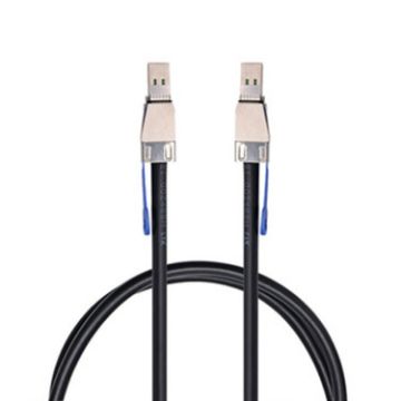 12Gbps SFF-8644 To 8644 HD Server Data Cable, Black 1m - 1