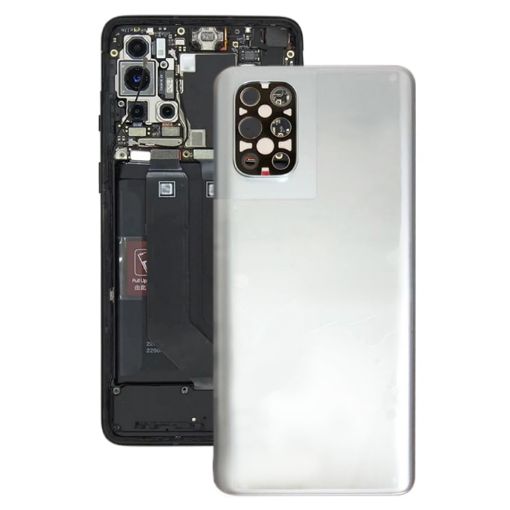 OnePlus 8T+ 5G Battery Back Cover with Camera Lens Cover - Silver - 1