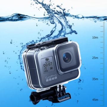 RUIGPRO GoPro HERO8 Black Waterproof Housing Case (Transparent) - 1