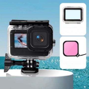 Waterproof Case + Touch Back Cover + Color Lens Filter for GoPro HERO10/9 Black - 1
