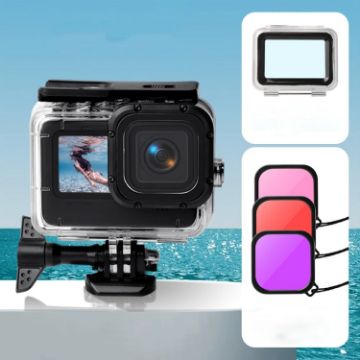Waterproof Case + Touch Back Cover + Lens Filter for GoPro HERO10/9 Black - 1