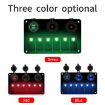 6 Way Switch Panel + Dual USB Charger for Car RV Boat - Red Light - 7