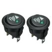 2pcs KCD1-102N Round 3Pin Rocker Switch LED Light 12V Car Modification - 1
