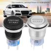 19MM Car One-Button Start Switch LED Metal Button (Silver) - 6