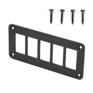 Aluminum Rocker Switch Panel Bracket for Narva Type Boats - 5 Holes - 1